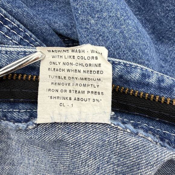 Vtg USA Works Carpenter Jeans 40x30 Blue Denim Workwear Utility Rugged Outdoor - Picture 10 of 10